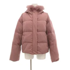 ノエラ Noela フーデッド ダウンジャケット 32 ピンク フォックスファー付き 5264504/F /UO ■GY59