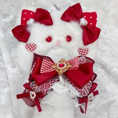 ぬい服 16cm にじぬい おすわり 着ぐるみ 赤 猫 さくらんぼ - メルカリ