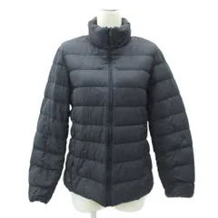 ユニクロ UNIQLO ウルトラライトダウン ダウンジャケット ミドル丈 L 黒 ブラック スタンドカラー /HO19 ■GY61