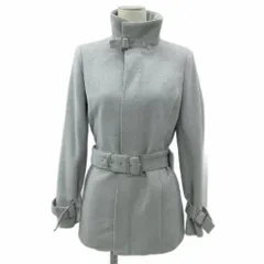 ボッシュ BOSCH コート ミドル丈 36 S アンゴラ グレー ベルト付き /SM69 ■GY61