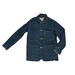  Levi’s LEVI STRAUSS ＆ CO. リーバイス インディゴ デニム カバーオール ストレッチエンジニアコート Sサイズ　【Z1736】