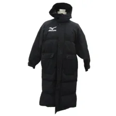 ミズノ MIZUNO ベンチコート ダウンコート O 黒 ブラック ロング丈 2WAY フード付き 010-98E7 /SM16 ■GY58