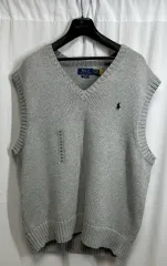 no 131 ポロラルフローレン グレー ニット ベスト 新品 xxl
