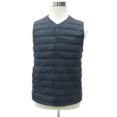 ユニクロ UNIQLO ウルトラライトダウン ダウンベスト M 紺 ネイビー Vネック /HO6