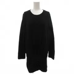 ヌメロヴェントゥーノ N°21 23年 スウェット ワンピース エンボスロゴ 長袖 ひざ丈 36 黒 ブラック /FF ■GY62