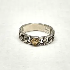 01w-6050 ARIZONA FREEDOM アリゾナフリーダム  2015 クリスマスリング 12号 シルバーリング K18 太陽神 付属品無し 日本製 ユニセックス リング・指輪  【中古品】