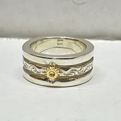 01w-6102 ARIZONA FREEDOM アリゾナフリーダム  太陽神唐草リング シルバーリング K18 13号 付属品無し  リング・指輪  【中古品】