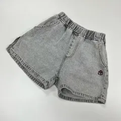 150 キッズ ブラックデニム ハーフパンツ