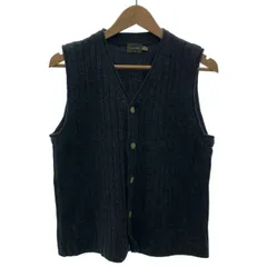 Calvin Klein　ベスト　レイヤード　Vネック　フルボタン　無地　リブニット　古着