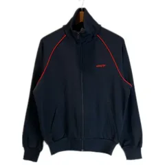 adidas　トラックジャケット　80s vintage　80年代　OLD　ジャージ　ハイネック　フルジップ　無地　ワンポイント　トレフォイル　刺しゅう　デサント社　ADS-80　日本製　スポーツ　古着