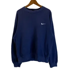 NIKE　スウェット　00s vintage　00年代　OLD　長袖　トレーナー　トップス　クルーネック　裏起毛　無地　ワンポイント　スウッシュ　刺しゅう　オーバーサイズ　スポーツ　古着