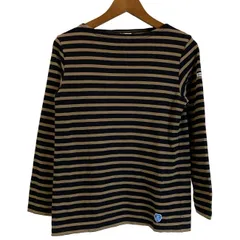 ORCIVAL　バスクシャツ　長袖　トップス　ボートネック　ボーダー　ブランドロゴ　ワッペン　フランス製　古着