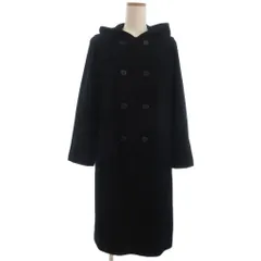 アンタイトル UNTITLED フーデッド ダブルコート ロング ウール 黒 ブラック 9