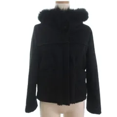 スナイデル SNIDEL ショート丈 フェイクムートンコート ファー ジャケット ブラック 0