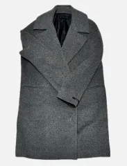 シスレー グレー チャコール ワンボタン ミディ コート