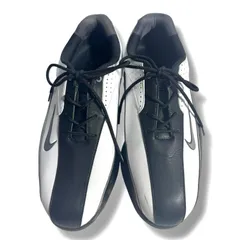 美品 NIKE ナイキ ゴルフシューズ 25.5cm ホワイト ブラック 靴 GOLF
