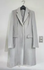 グレー) アルパカ ウール 天然 ブレンド コート s