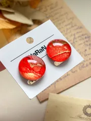 【SALE】310≫アルコールインクアートイヤリング【nara】