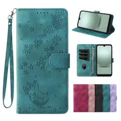 【在庫処分】FOR wish3 ケース アクオスwish3ケース SH-53D A302SH カバー 手帳型 かわいい 猫柄 軽量薄型 スタンド機能 耐衝撃 カード収納 高級PUレザー タッチ快適な スタイリッシュでかわいい猫柄 防塵 高質感 財布型 さくらと