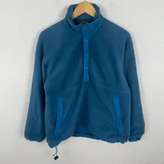 mont-bell モンベル フリース プルオーバー ハーフボタン ブルー Mサイズ メンズ 古着 アウトドア テック系