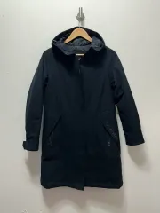 95 CK レディース コート ライナー Calvin Klein カルバン・クライン ブラック フード ロング コート