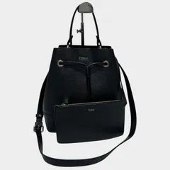 極美品！FURLA フルラ　ステイシー　レザー　2way ショルダーバッグ　ハンドバッグ　黒　肩がけ　斜めがけ可能
