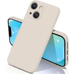 iphone13 ケース シリコン 耐衝撃 さらさら手触り 傷付き防止 超軽量 マット質感 指紋防止 レンズ保護 ワイヤレス充電 アイフォン13 カバー (アンティークホワイト) 0