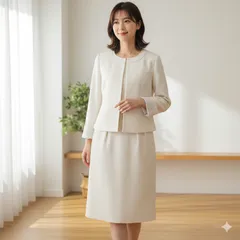 【L相当】組曲 ジャケット × UNTITLED スカート セットアップ 通勤 フォーマル 美品