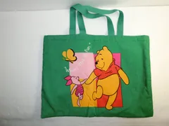 未使用 Disney くまのプーさん 手提げ袋 トートバック グリーン