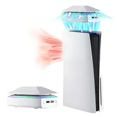 旧型 ps5用 冷却ファン ps5 冷却 旧型PS5コンソール【新登場-2in1上部放熱&防塵】AriKroii PS5用アクセサリー 上部放熱 防塵 RGBカラフルな照明モード&USBポート付 放熱ファン 3段階風速調整 2つのUSBポート 急速放熱雰囲気s