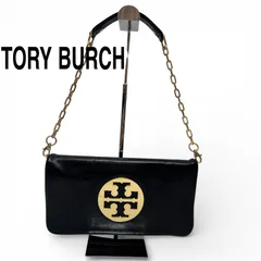 美品■ TORY BURCH  トリーバーチ レザー ショルダーバッグ ブラック クラッチバッグ