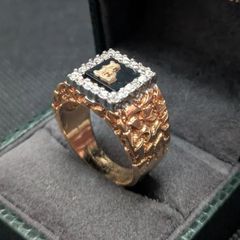 最終価格】シグネットリング チャンキー イニシャル L 金メッキ 