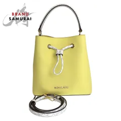 超美品 Michael Kors マイケルコース イエロー ホワイト ゴールド金具 レザー ハンドバッグ ショルダーバッグ 2way レディース 502749【中古】