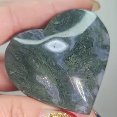 モスアゲート✨ハート✨カービング✨