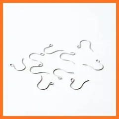 【新品】 ピアスパーツ ピアスフック チタンピアス 金属アレルギー対応 約3.5cm 10ペア ハンドメイド アクセサリーパーツ 0