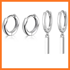 【新品】 TALONIAフープピアス レディース リング シンプルながらオシャレなデザイン シルバー925 金属アレルギー対応 二組人気 両耳用 誕生日 プレゼント クリスマス 記念日 贈り物