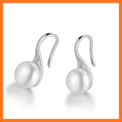 【新品】 ピアス Silver925 シルバー ゴールド 18Ｋコーティング 天然パール フック 金属アレルギー対応 (シルバー) 0
