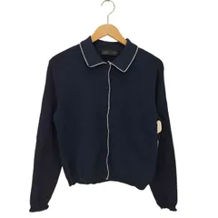 ザラ ZARA ピーターパンカラーニットジャケット カーディガン レディース import：M 