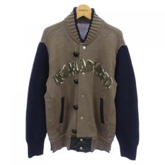 極美品☆sacai エリックヘイズ 刺繍 ニットブルゾン スタジャン レザー