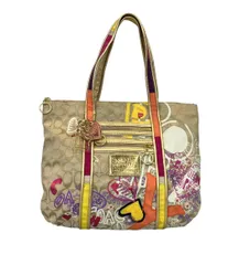 コーチ トートバッグ 肩掛け ポピー シグネチャー F14537 レディース COACH