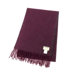 【中古】ビューティアンドユースユナイテッドアローズ BEAUTY&YOUTH UNITED ARROWS カシミヤ ダブルフェイス マフラー ダークパープルxダークグレー【メンズ】