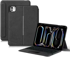 新品 縦/横置き対応 iPad Air 11インチ(2025 M3)/11インチ(2024 M2) iPadAir4/Air5/Pro11第1/2/3/4世代キーボード ケース タッチパッド バックライト付き マグネット式 分離式 ケース 角度を自由に変更 ビ
