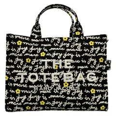 MARC JACOBS(マークジェイコブス) トートバッグ - 2F5HTT002H02-002 黒×白×イエロー 2WAY/ロゴ/デイジーモチーフ