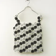 ルネ Rene フラワー刺繍シアータンクトップ 38＼ホワイト ノースリーブ ブラウス キャミソール【2400014755343】のサムネイル