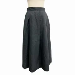 イネド INED ジャガードスカート ロング 総柄 黒 ブラック 9 約M