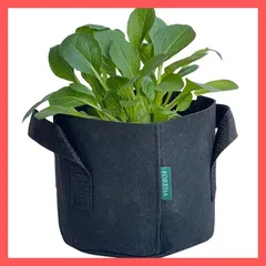 ★注目商品★不織布プランター 1ガロン 5個入り 6号 幅18cm×高さ15cm 3.8リットル 不織布ポット 植木鉢 ベランダ栽培 軽い 割れない 家庭菜園 栽培袋 花 布袋 FORESIA ブラック 0