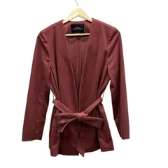 ユナイテッドアローズ グリーンレーベル ジャケット サイズ38 M レディース美品  - ボルドー 長袖/ストライプ/秋/冬