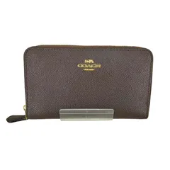 コーチ COACH ラウンドファスナー折財布 クロスグレインレザー  レディース 表記無 