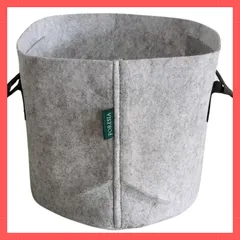 ★注目商品★不織布プランター 7ガロン 5個入り ベランダ栽培 不織布ポット 植木鉢 幅34cm×高さ30cm 27リットル 12号 軽い 割れない 家庭菜園 栽培袋 布袋 布鉢 FORESIA グレー 1