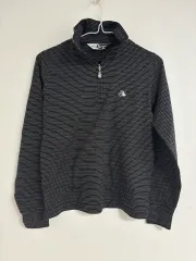 ブラック ホワイト ストライプ ハーフネック Tシャツ